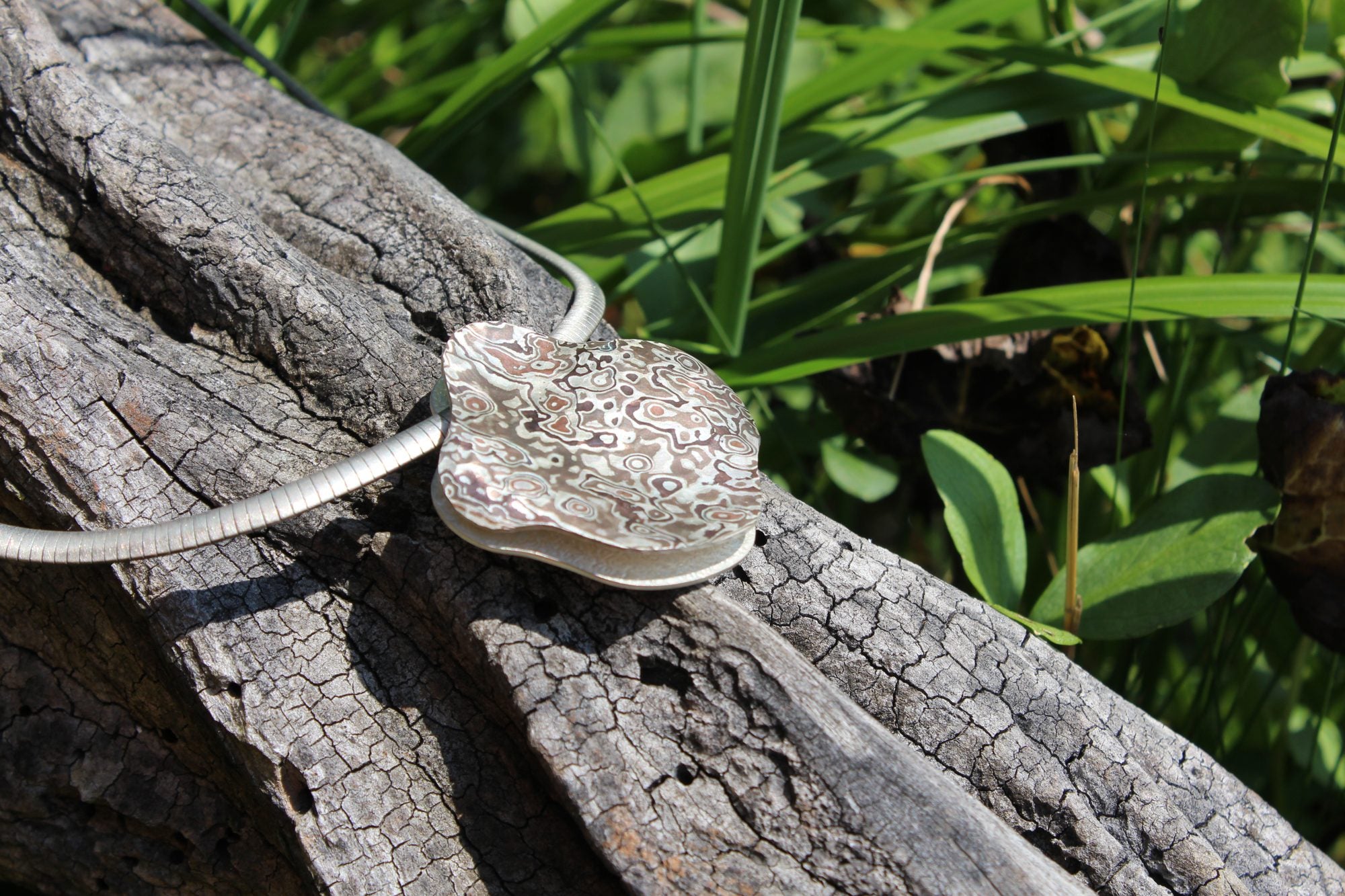 Großer Mokume Gane Anhänger