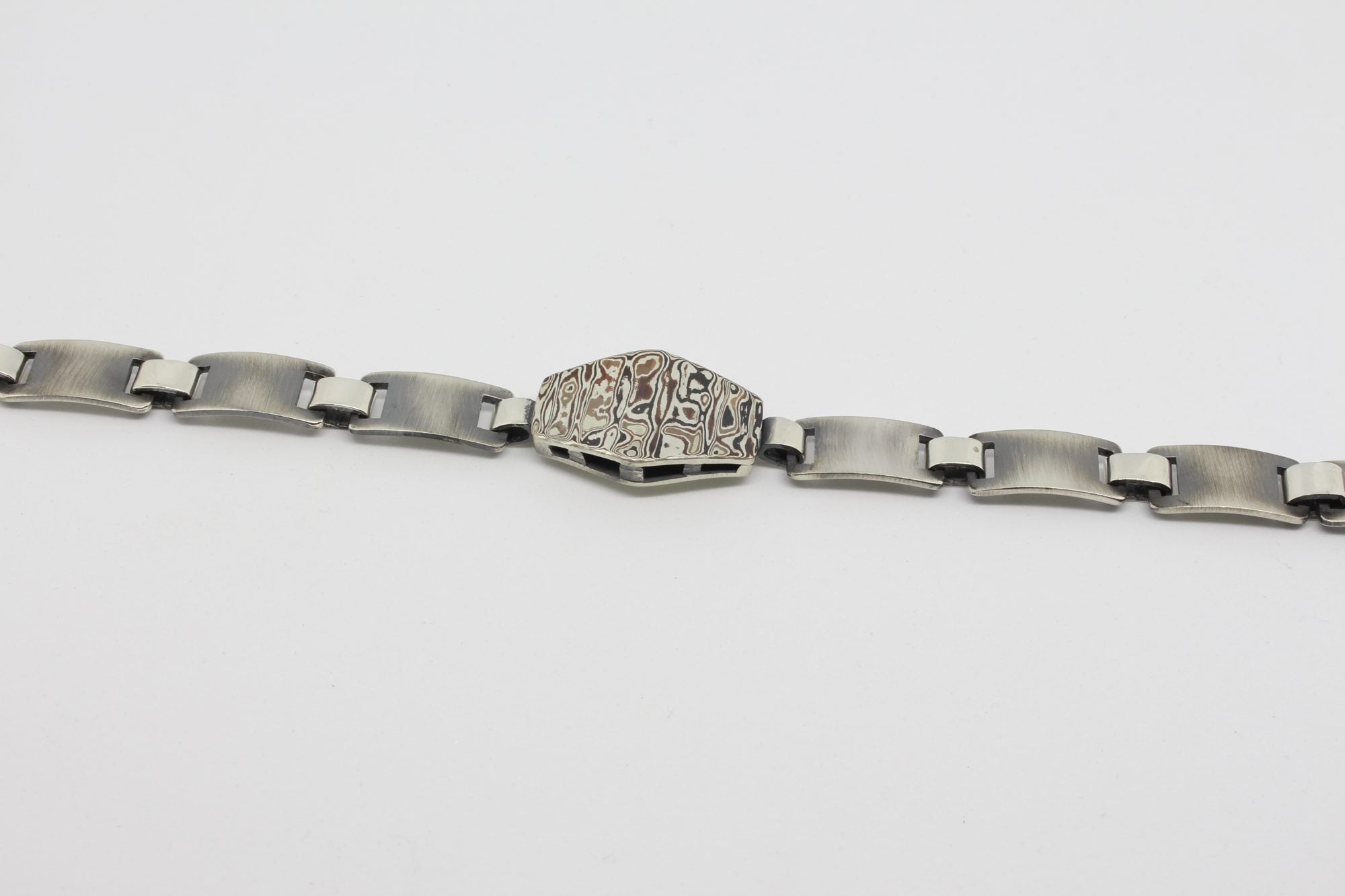 Armband mit Mokume Gane Mittelstück